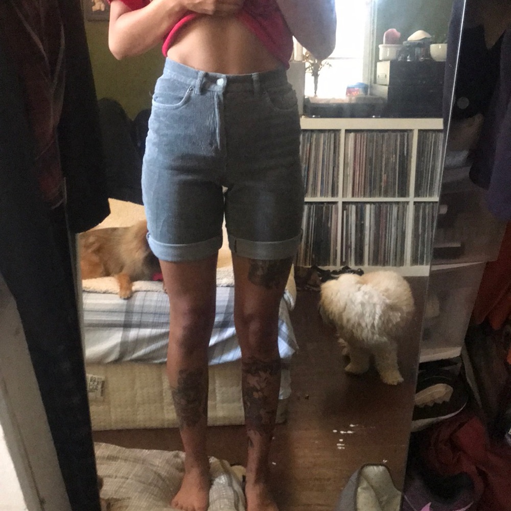 Gray Corduroy shorts